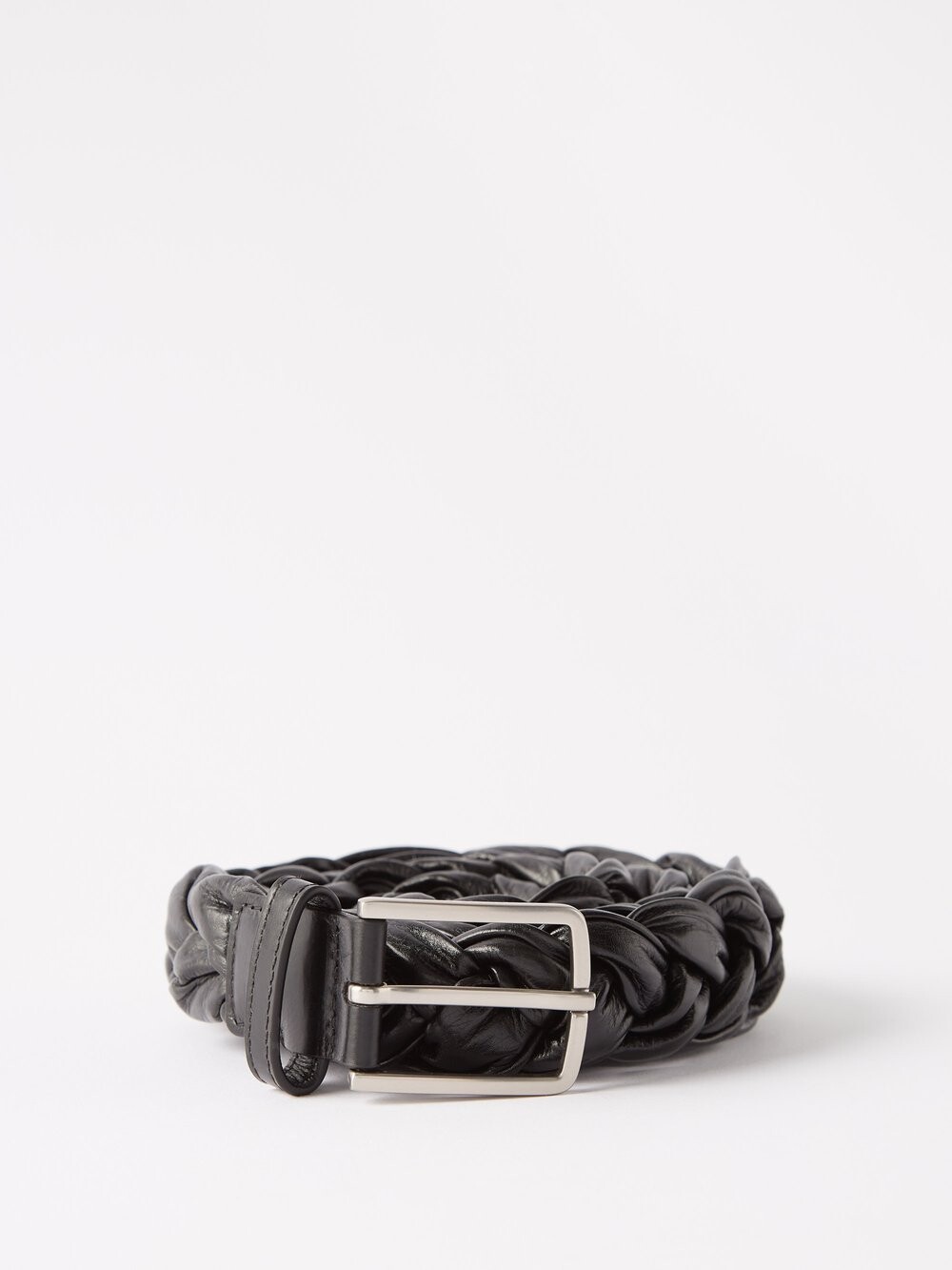 

Ремень из кожи intrecciato Bottega Veneta, черный