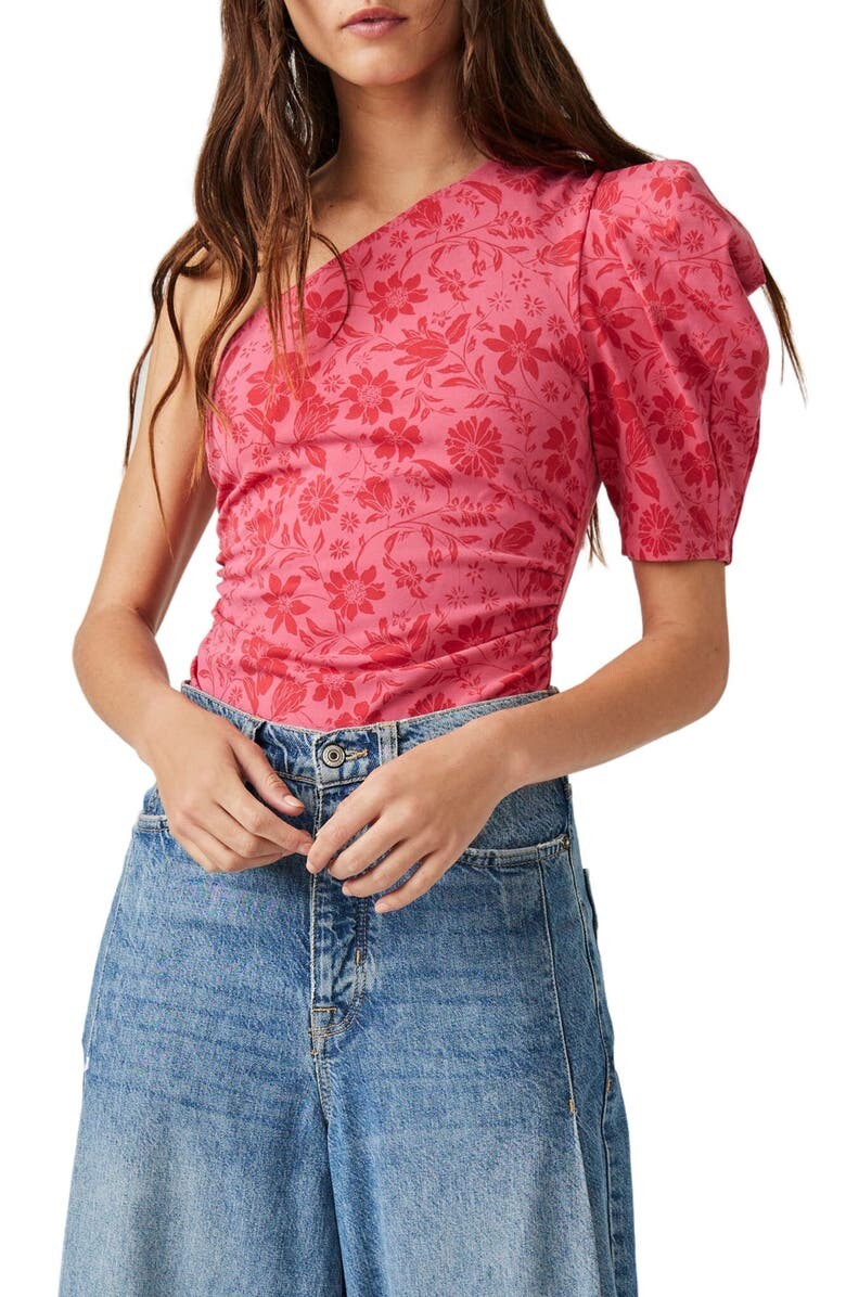 

Боди на одно плечо с цветочным принтом FREE PEOPLE