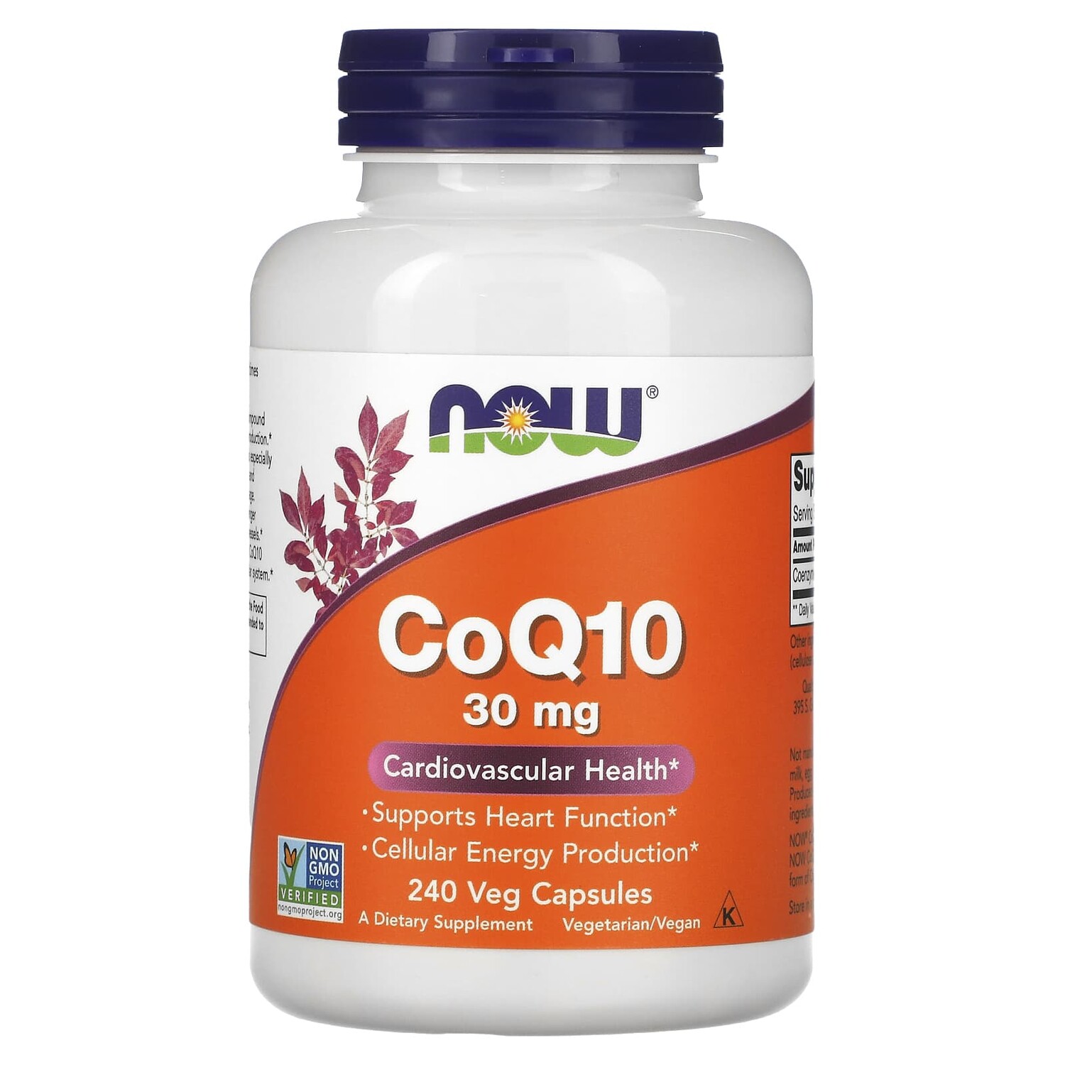 

CoQ10, 30 мг, 240 растительных капсул, NOW Foods