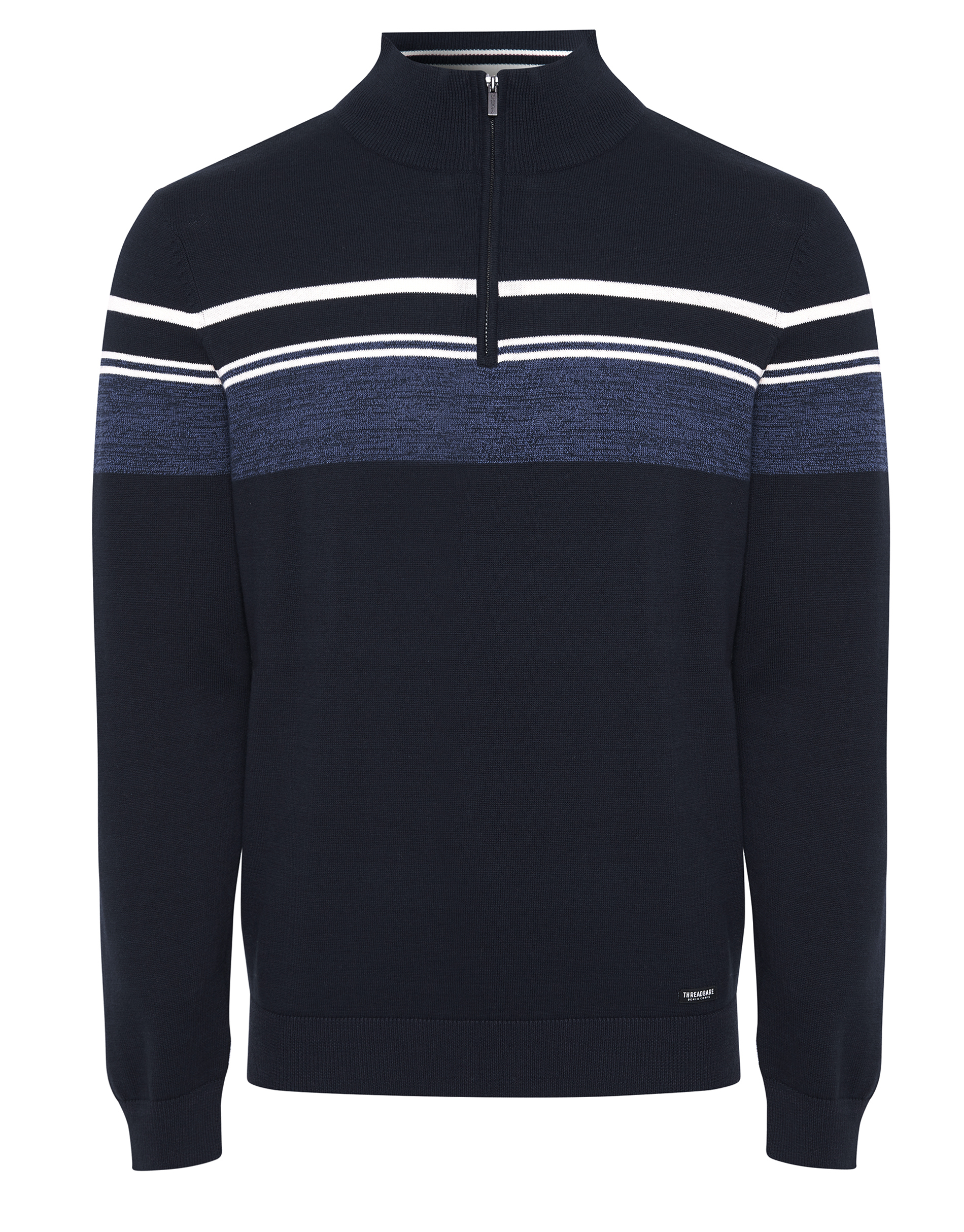 Пуловер Threadbare Stehkragen Bradley, темно синий