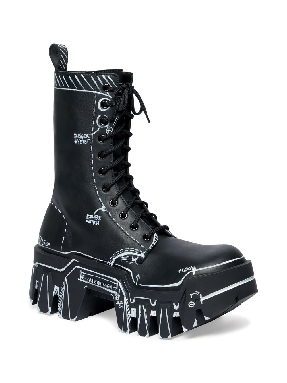 Ботинки Bulldozer на шнуровке Balenciaga, черный – заказать по доступнойцене из-за рубежа в «CDEK.Shopping»