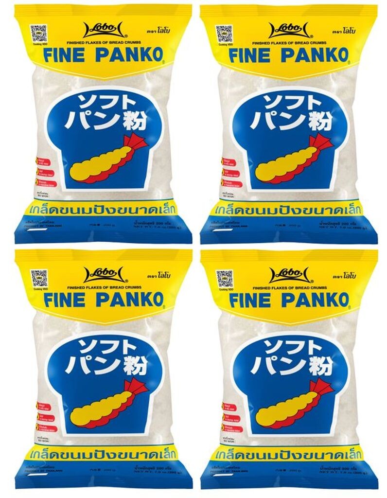 

[ 4x 200 г ] Lobo FINE PANKO Панировочные сухари в японском стиле (мелкие) / Темпура / Панировочные сухари