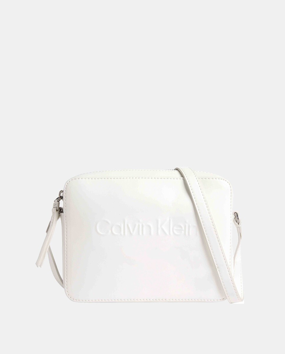 

Белая сумка через плечо на молнии Calvin Klein, белый