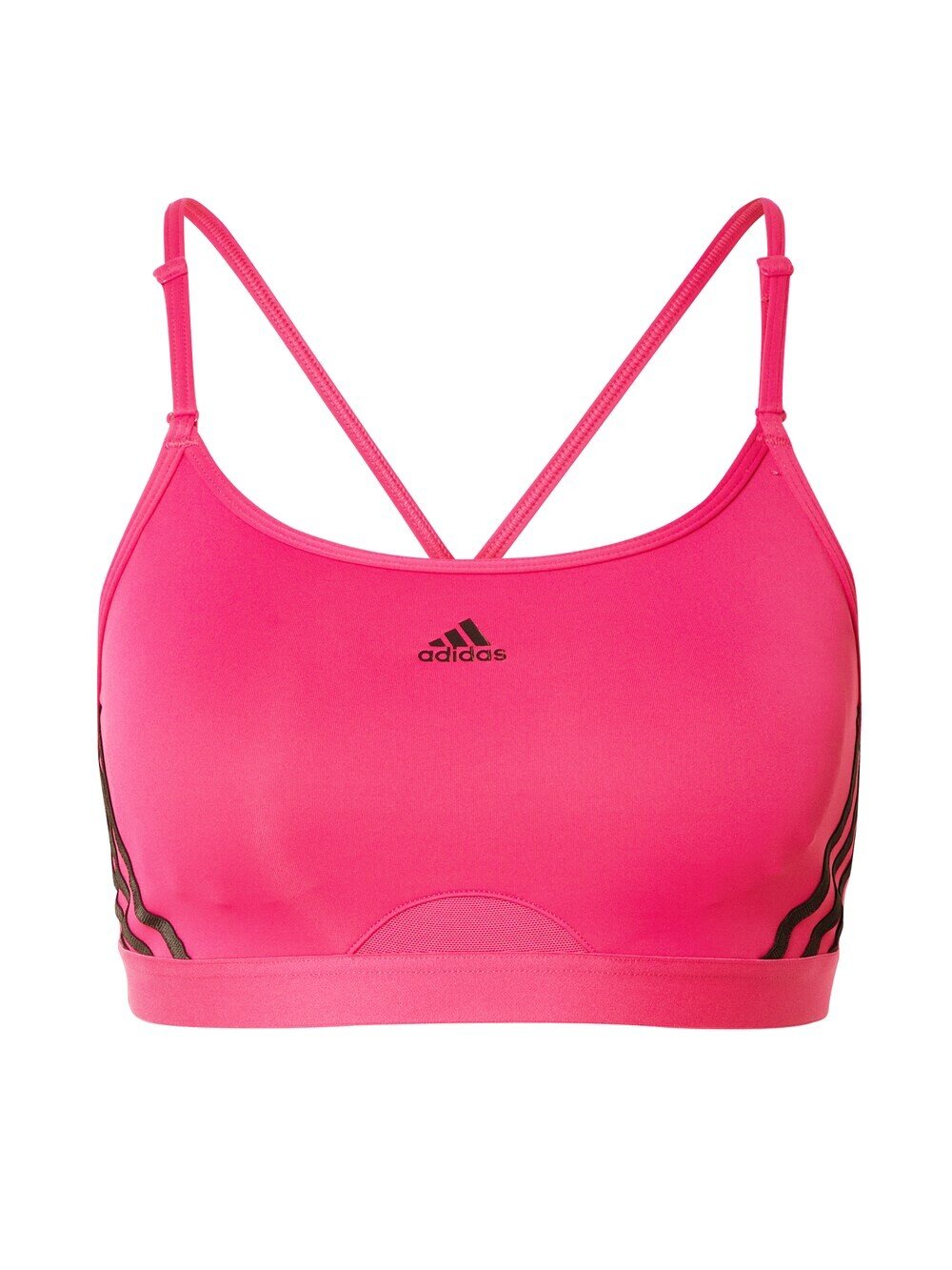 

Спортивный бюстгальтер без косточек Adidas Aeroreact Light-Support 3-Stripes, розовый