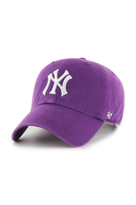 

Хлопковая бейсболка MLB New York Yankees 47brand, фиолетовый