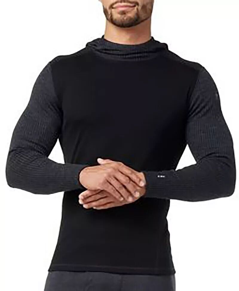 

Smartwool Мужская термотолстовка в рубчик с базовым слоем из мериносовой шерсти, черный