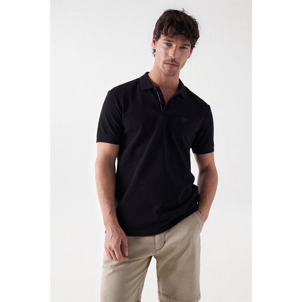 

Поло Salsa Jeans Basic Regular Fit, черный