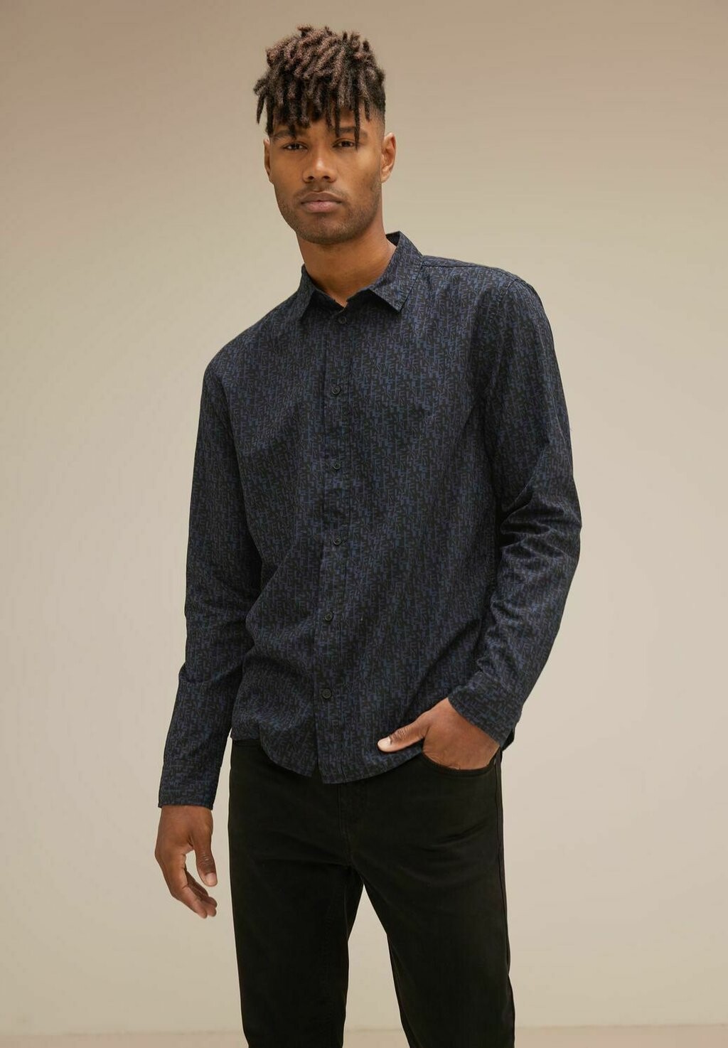 

Рубашка Mit Allover Print Street One MEN, синий