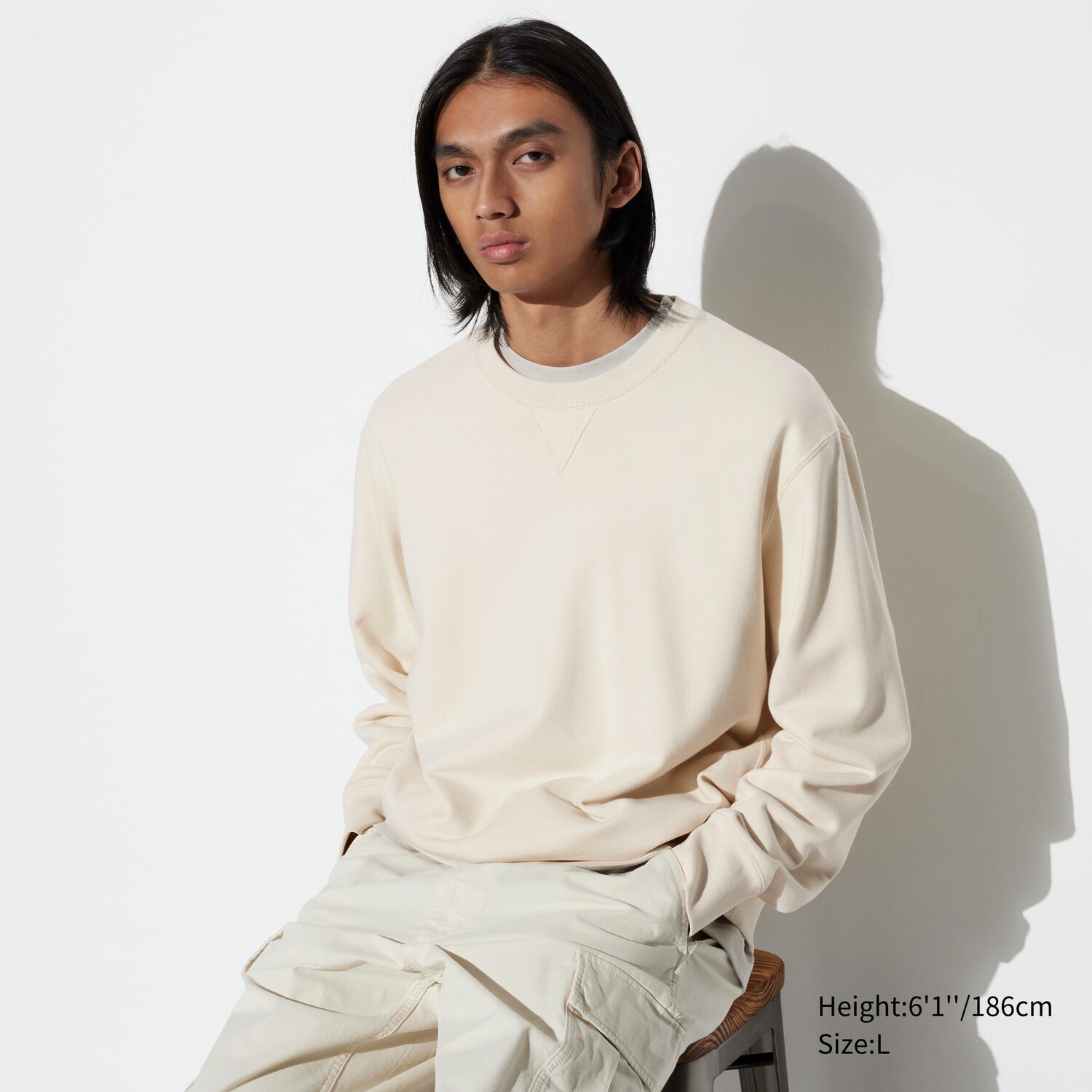 

Свитшот Uniqlo плюшевый, белый
