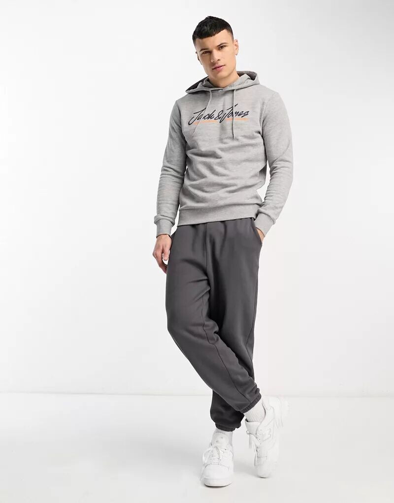 

Светло-серая толстовка с логотипом Jack & Jones