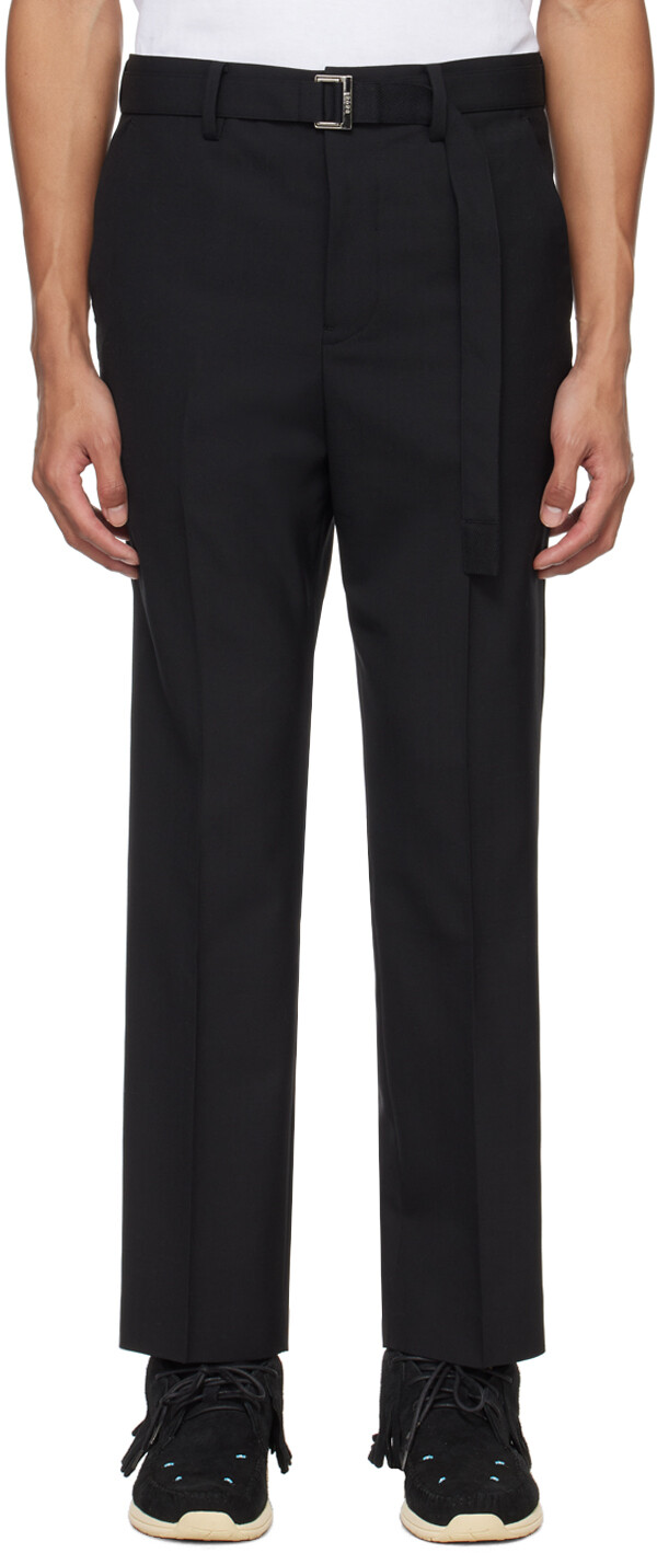 

Черные костюмные брюки Sacai, цвет Black