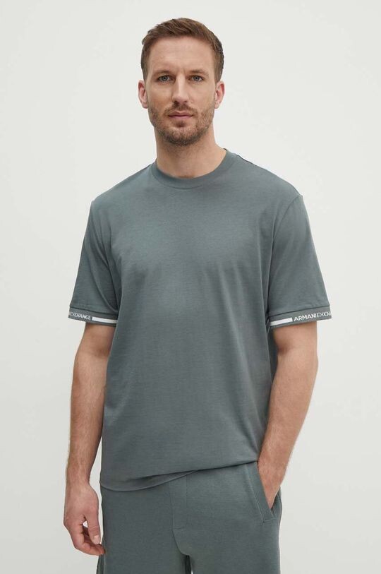

Хлопковая футболка Armani Exchange, зеленый