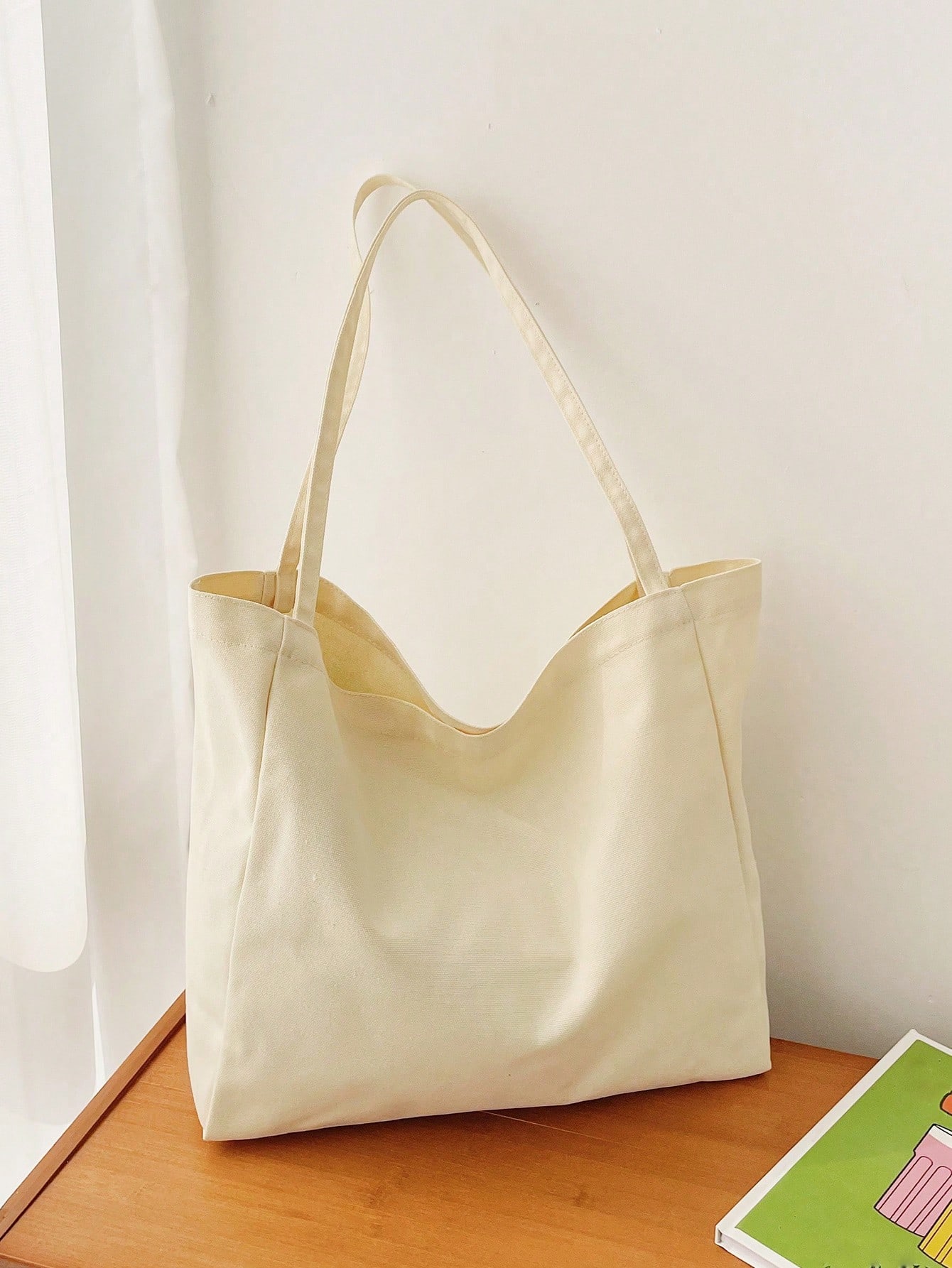 Легкая деловая повседневная минималистичная большая сумка-тоут большой емкости для девочек-подростков, бежевый женская сумка для покупок вместительный органайзер для покупок сумка на плечо повседневная холщовая серия самураев