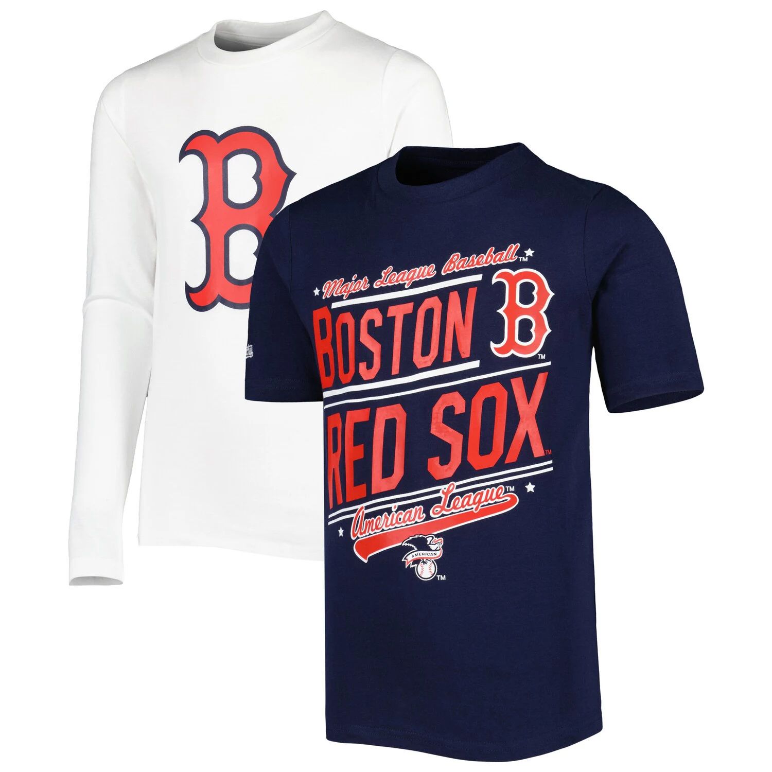 Темно-синий/белый комплект футболок Youth Stitches Boston Red Sox Stitches цена и фото