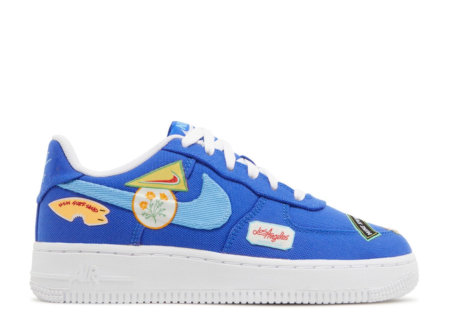 

Кроссовки Nike Air Force 1 '07 Gs 'Patched Up - Los Angeles', синий