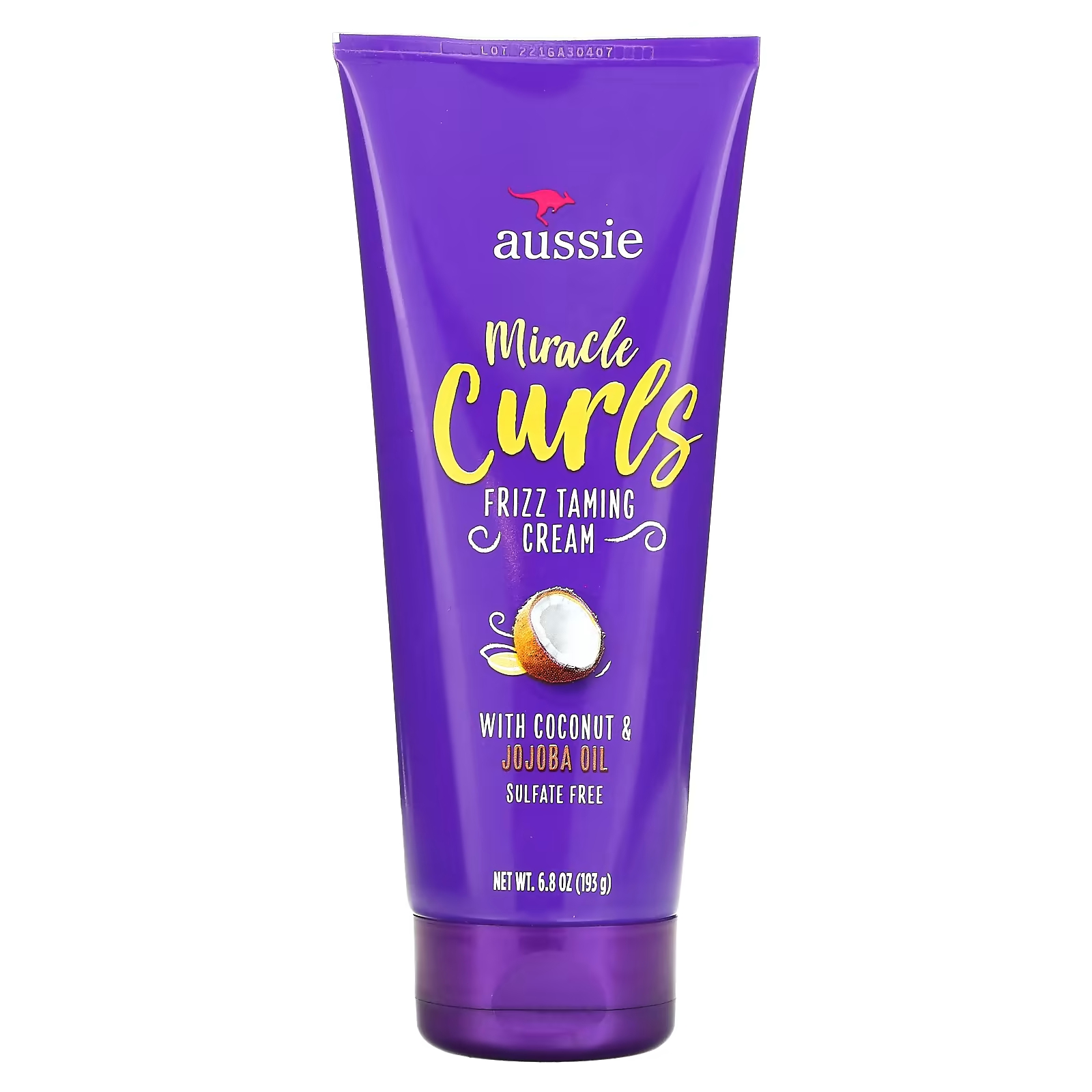Крем для укрощения вьющихся волос Miracle Curls с кокосом и маслом жожоба, 6,8 унции (193 г) Aussie aussie miracle coils желе для придания формы 193 г 6 8 унции