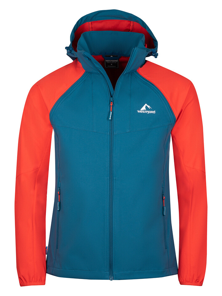 

Куртка Westfjord 2in1 Softshelljacke Skogar, цвет Petrol/Rot