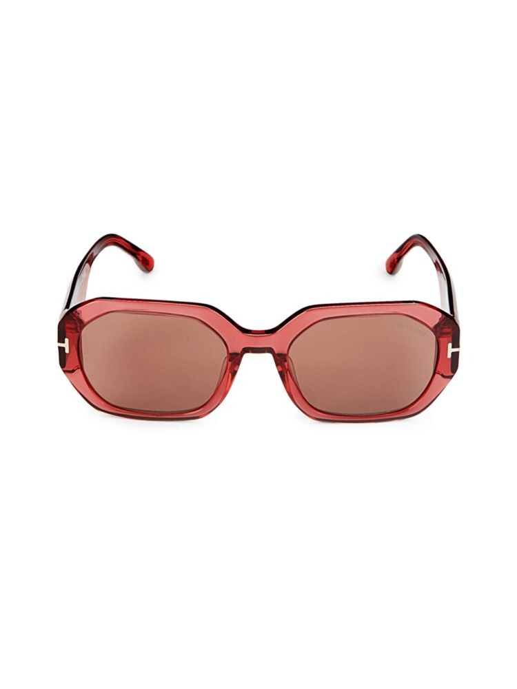 

Прямоугольные солнцезащитные очки 55MM Tom Ford, коричневый