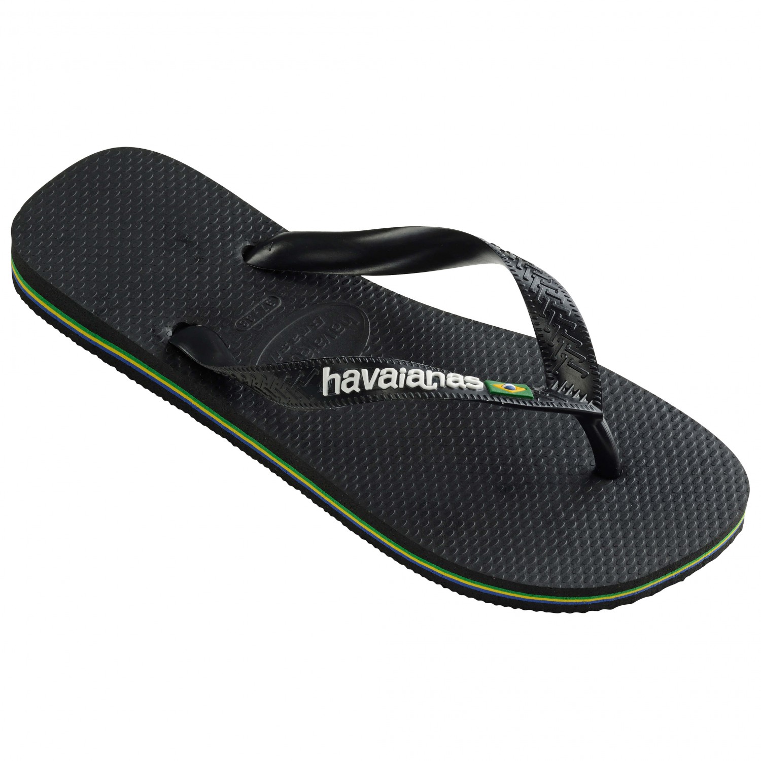 Сандалии Havaianas Brasil Logo, цвет Black/Black