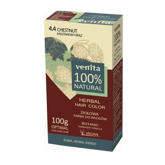 Краска для волос Venita Herbal краска для волос на травах 4.4 каштановый 100г