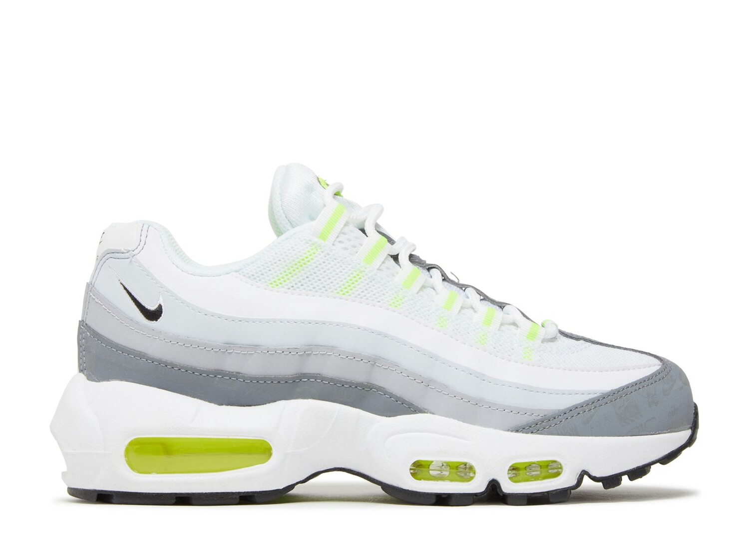 

Кроссовки Nike Air Max 95 Recraft Gs 'Logos Pack - White Neon', белый