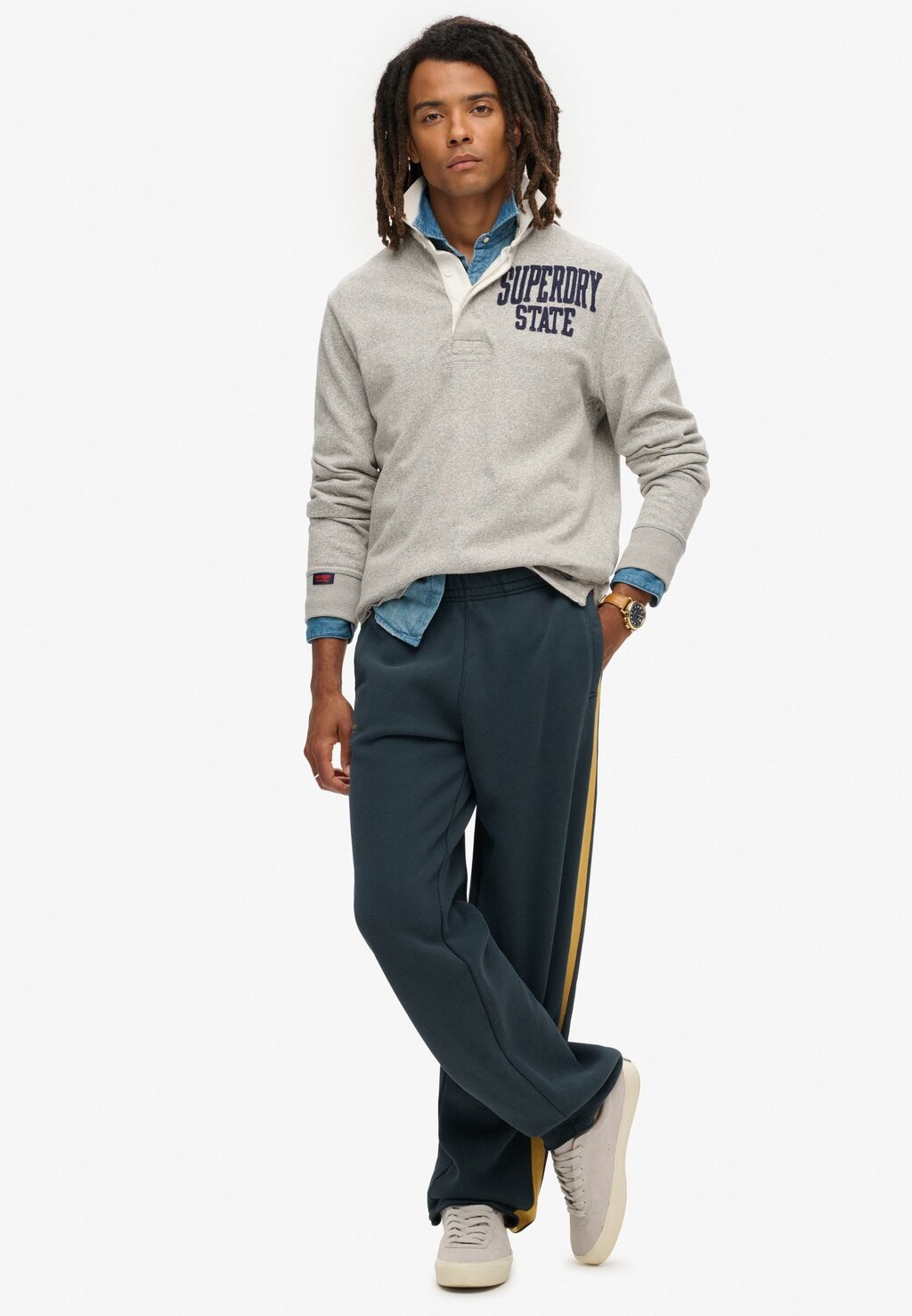 

Спортивные брюки ESSENTIAL LOGO STRAIGHT JOGGERS Superdry, синий