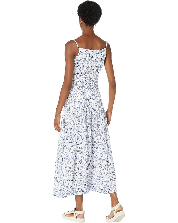 Платье SUNDRY Ditzy Smocked Maxi, цвет Serenity цена и фото