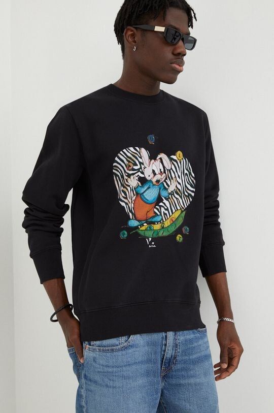 

Хлопковая толстовка PS Paul Smith, черный