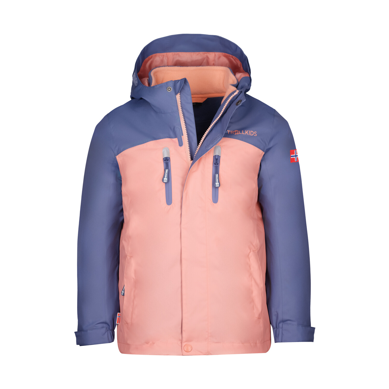 

Куртка Trollkids 3in1 Jacke Bryggen, цвет Lotusblau/Koralle