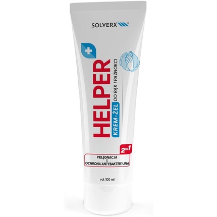 цена Антибактериальный гель для рук и крем для рук и ногтей Helper 2 в 1 100мл, Solverx