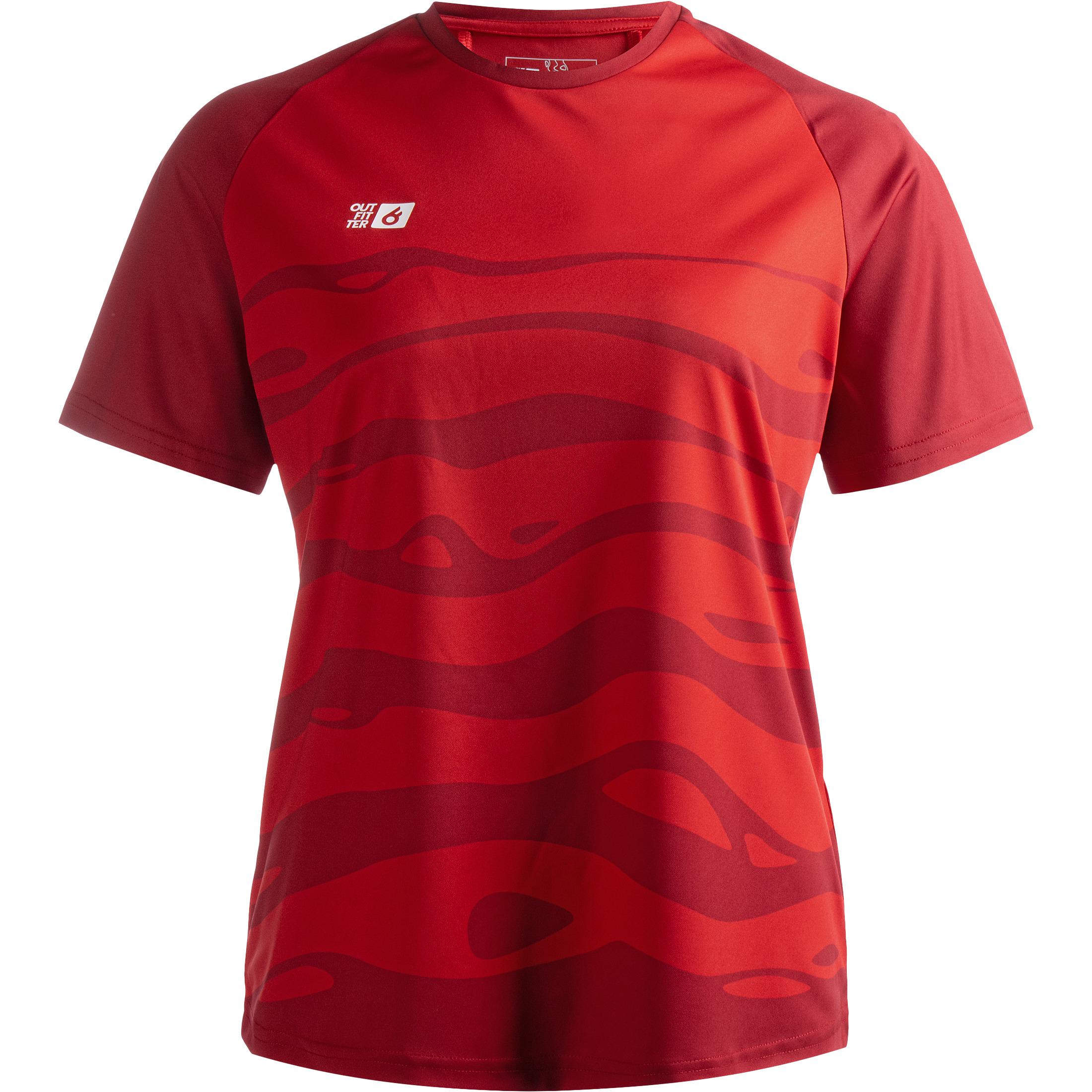 Спортивная футболка OUTFITTER Trikot OCEAN FABRICS TAHI Match Jersey IKA, красный
