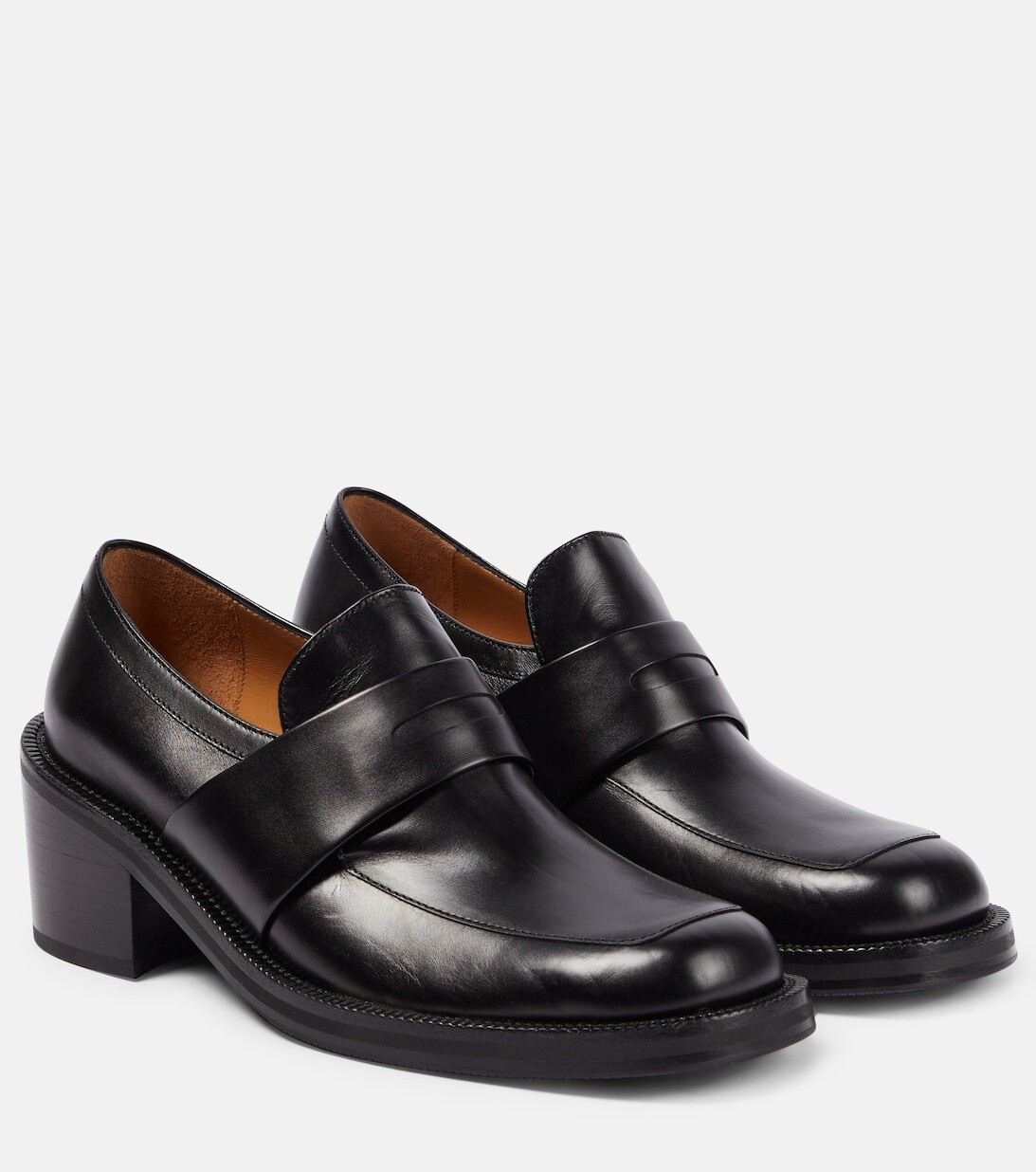 

Пенни-лоферы из кожи Dries Van Noten, черный