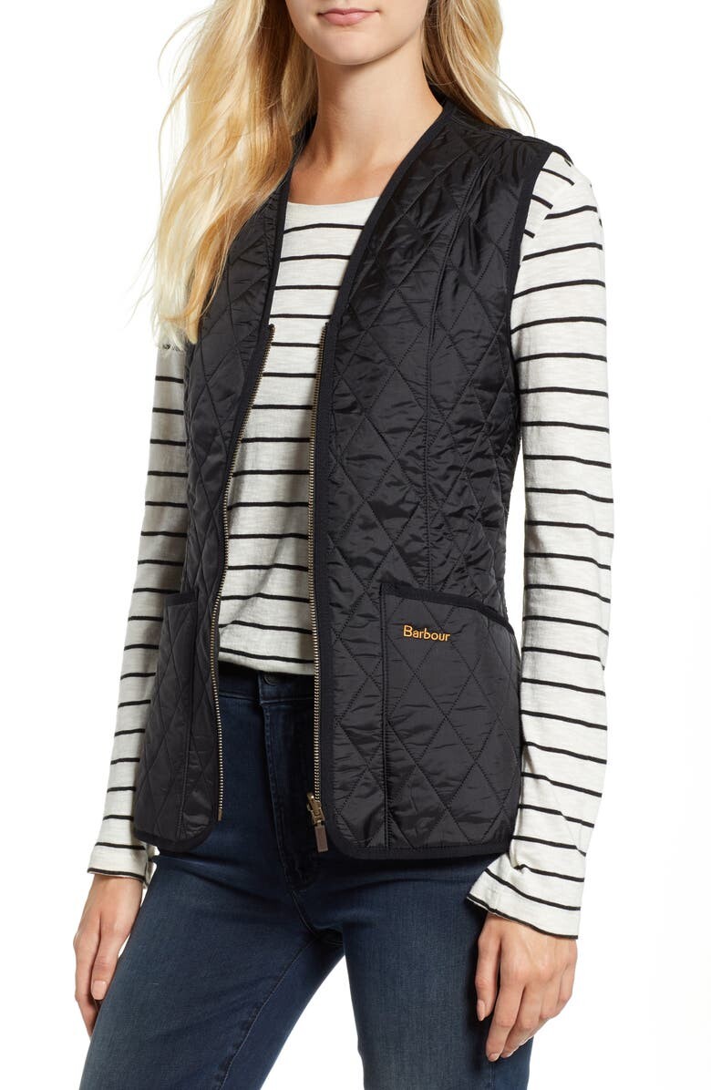 

Стеганый жилет Betty на флисовой подкладке BARBOUR, черный