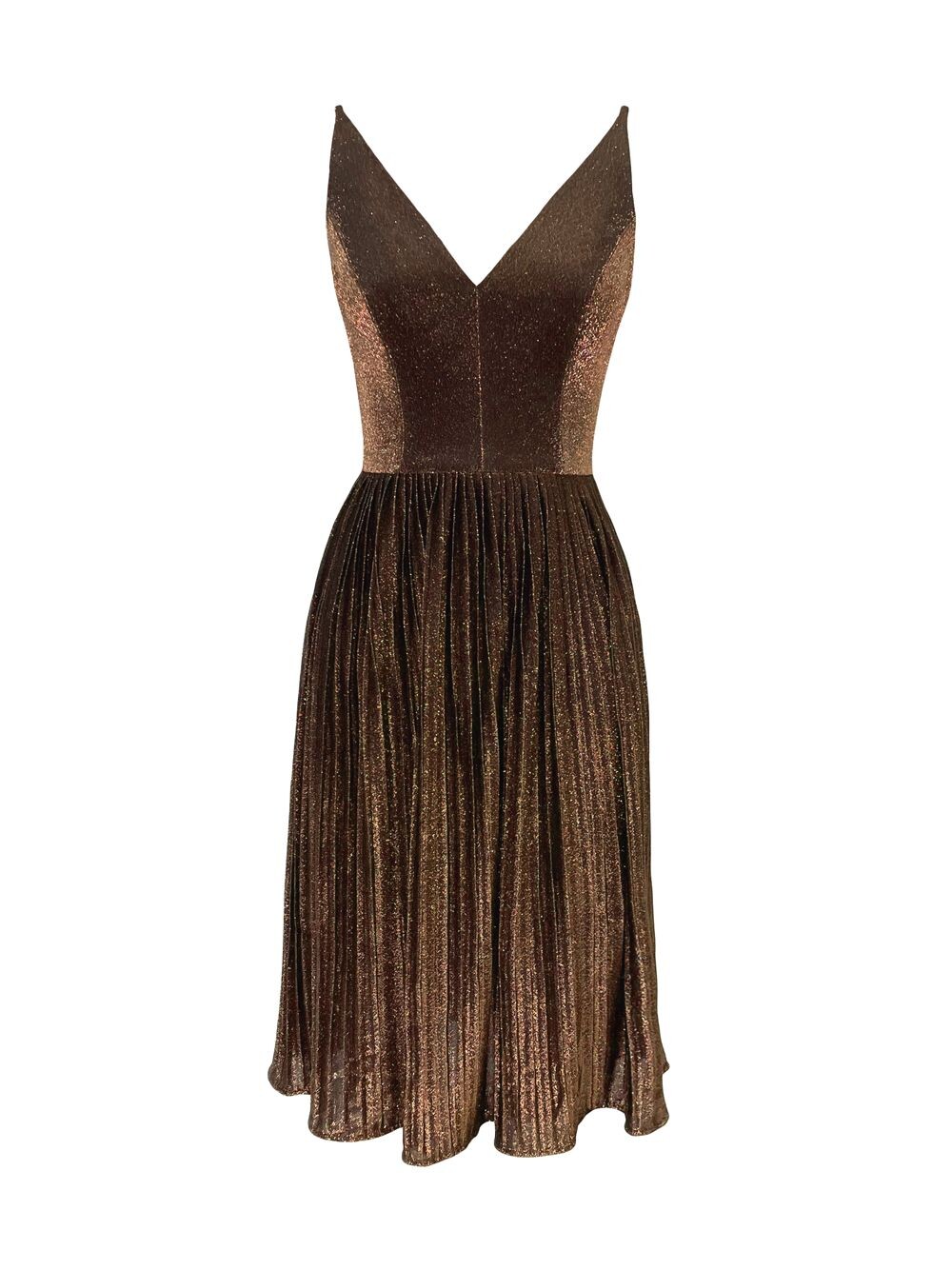 

Плиссированное платье-миди Haley Shimmer Dress The Population, золотой, Желтый