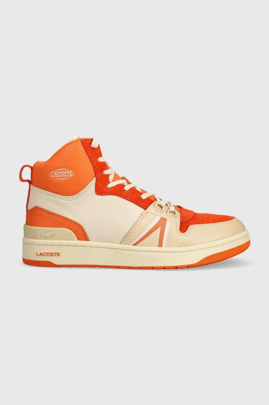 Кожаные кроссовки L001 MID Lacoste, оранжевый кожаные кроссовки l001 mid 223 3 sma lacoste белый