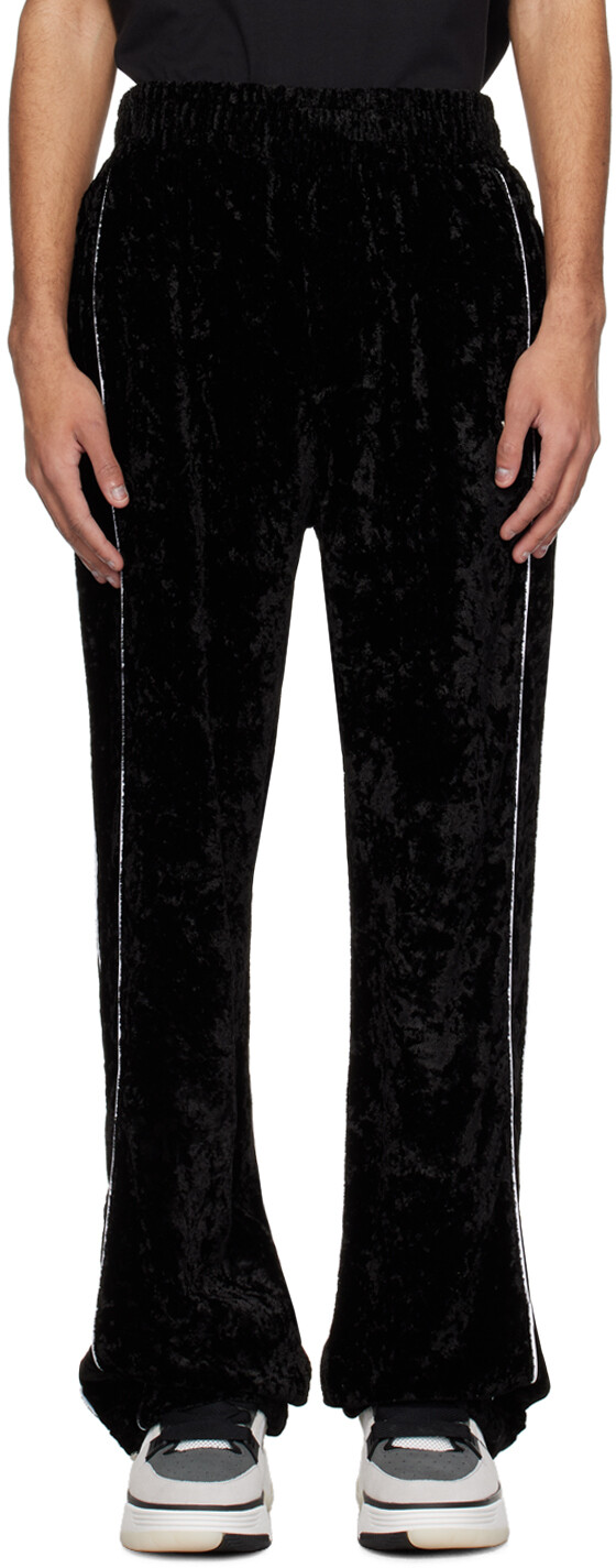 

Черные бархатные спортивные штаны Amiri