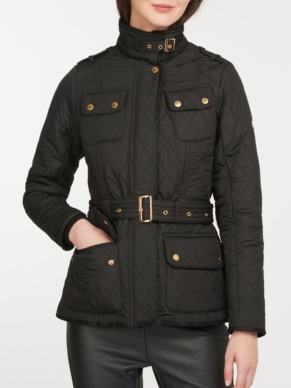 

Стеганая куртка Barbour International Monaco, черная, Черный