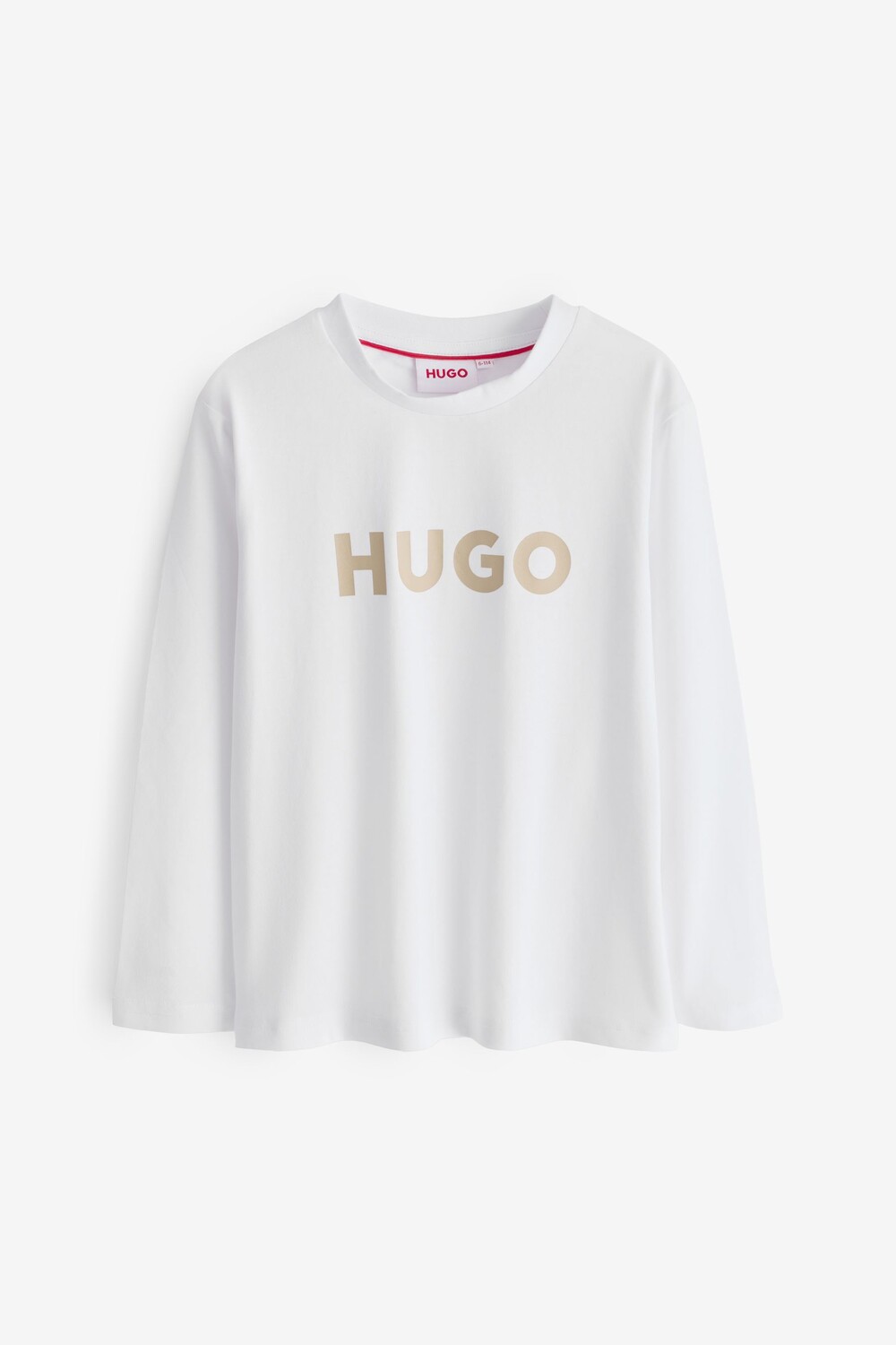 

Футболка с длинным рукавом и логотипом Hugo, белый