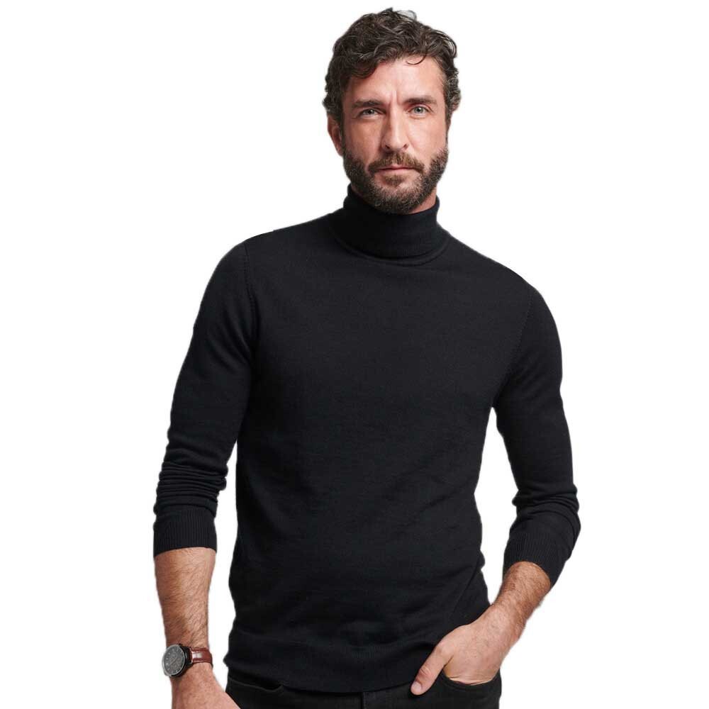

Свитер Superdry Studios Merino Roll Neck, черный