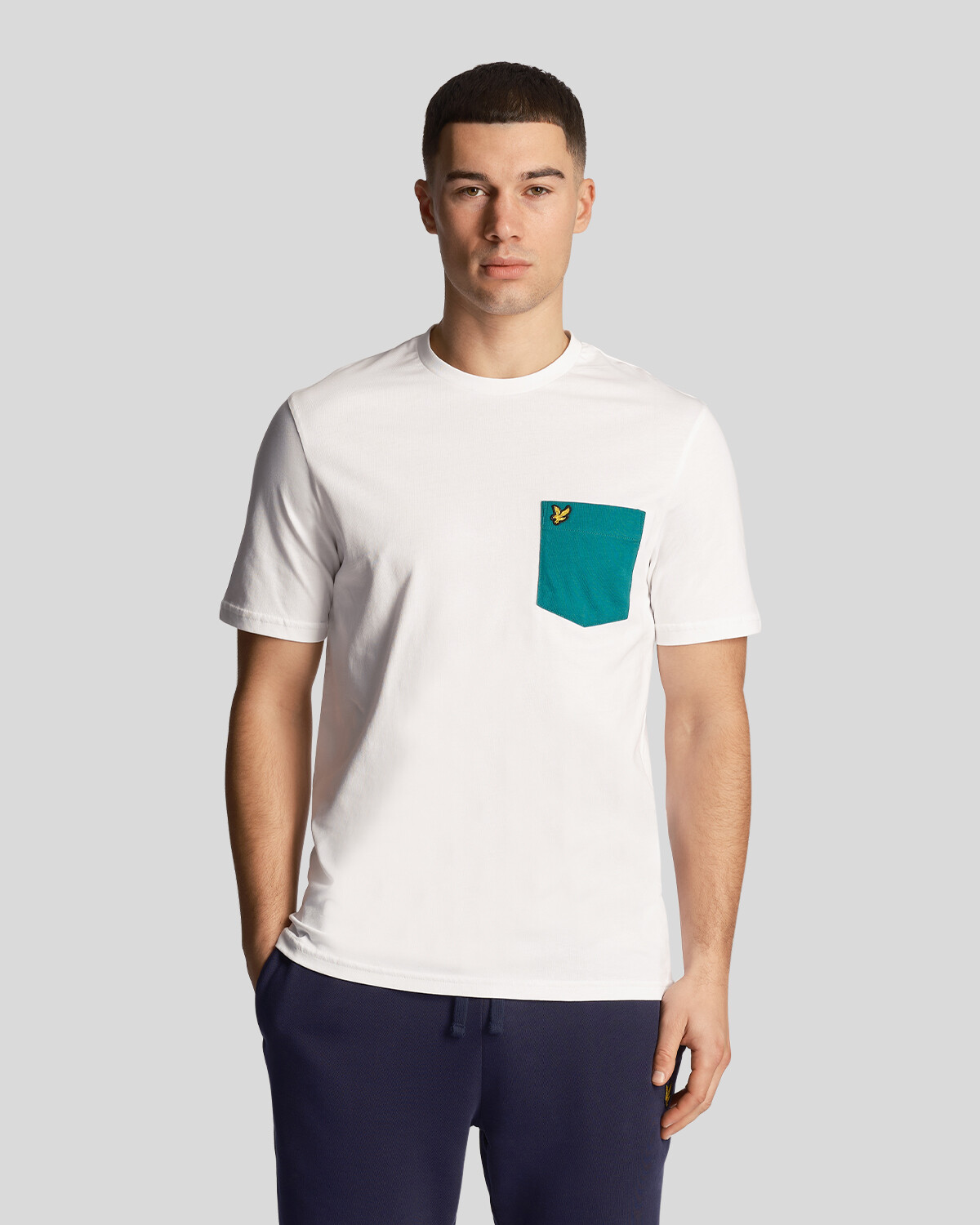 

Футболка с контрастными карманами для дома Lyle & Scott, белый