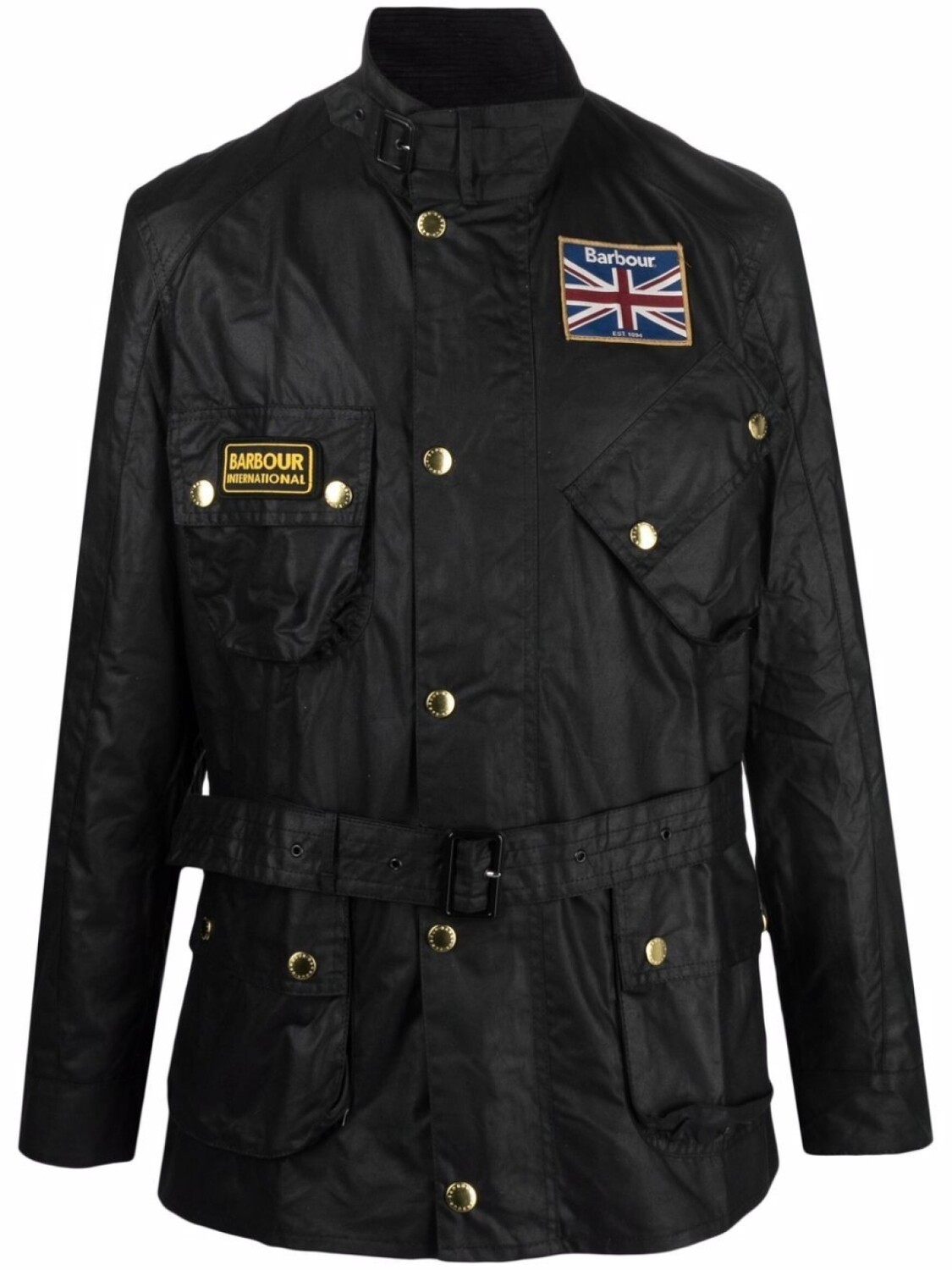 

Barbour вощеная куртка International Union Jack, черный