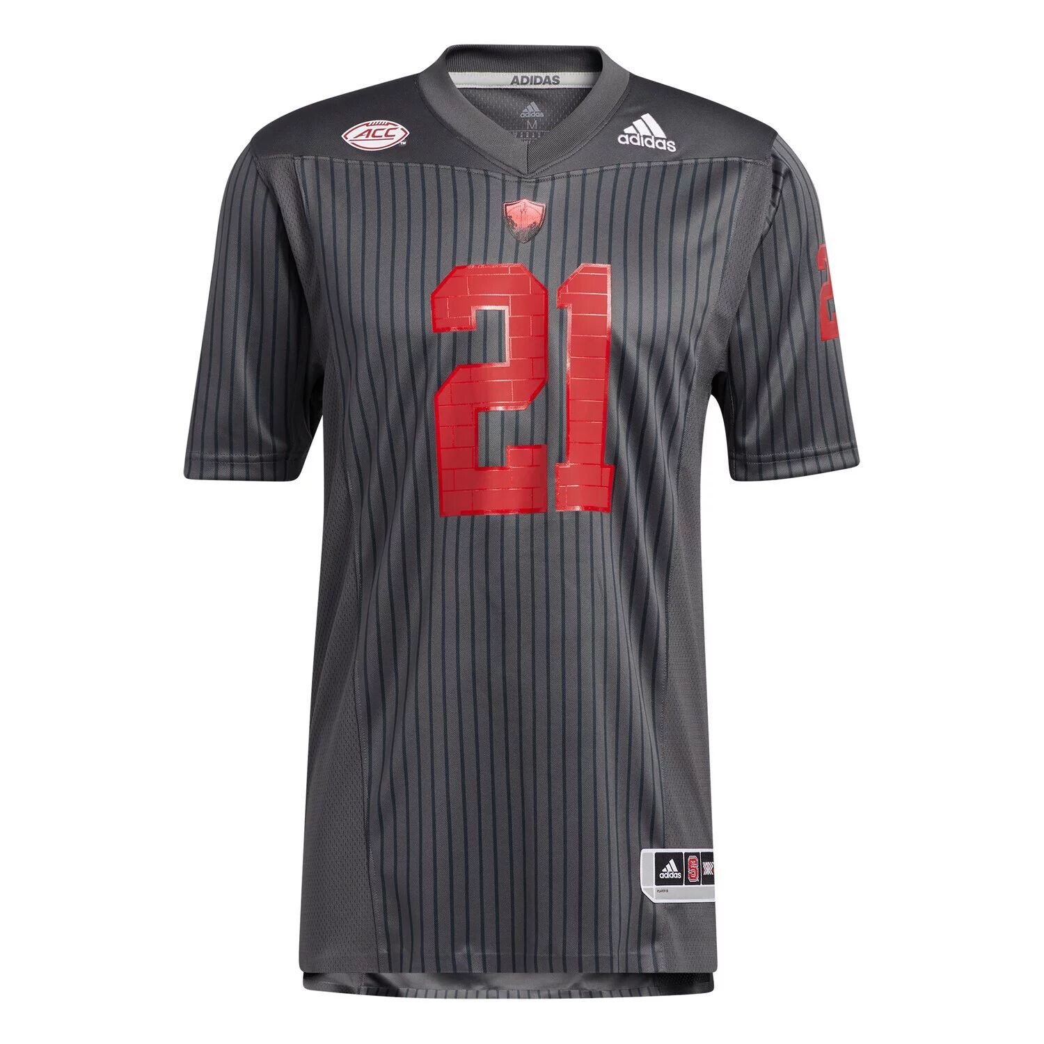 

Мужская серая майка № 21 NC State Wolfpack Strategy Premier adidas, Серый