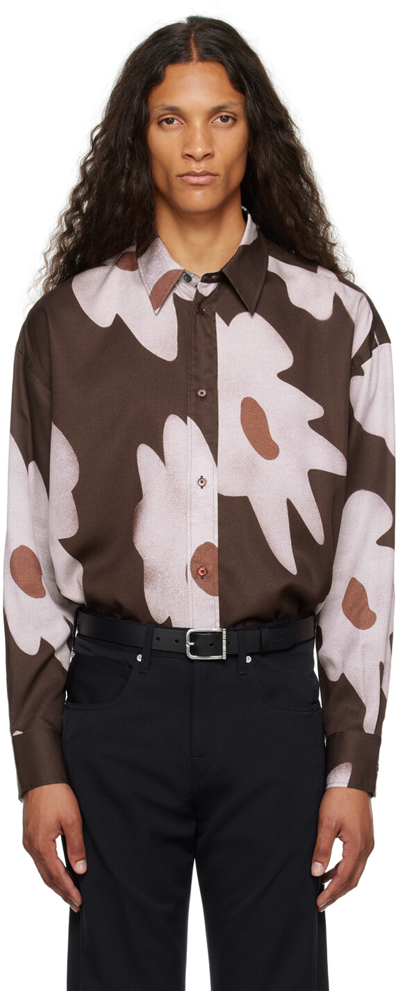 

Коричневая рубашка оверсайз Paul Smith