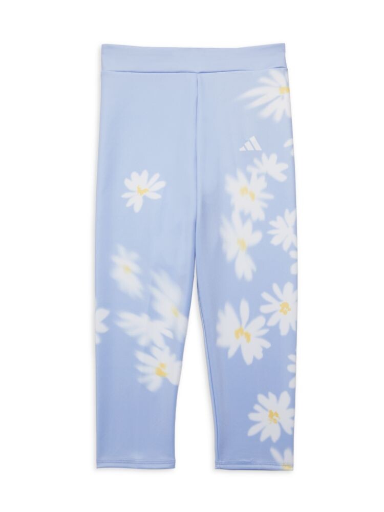 

Леггинсы с цветочным принтом для девочек Adidas, цвет Light Blue
