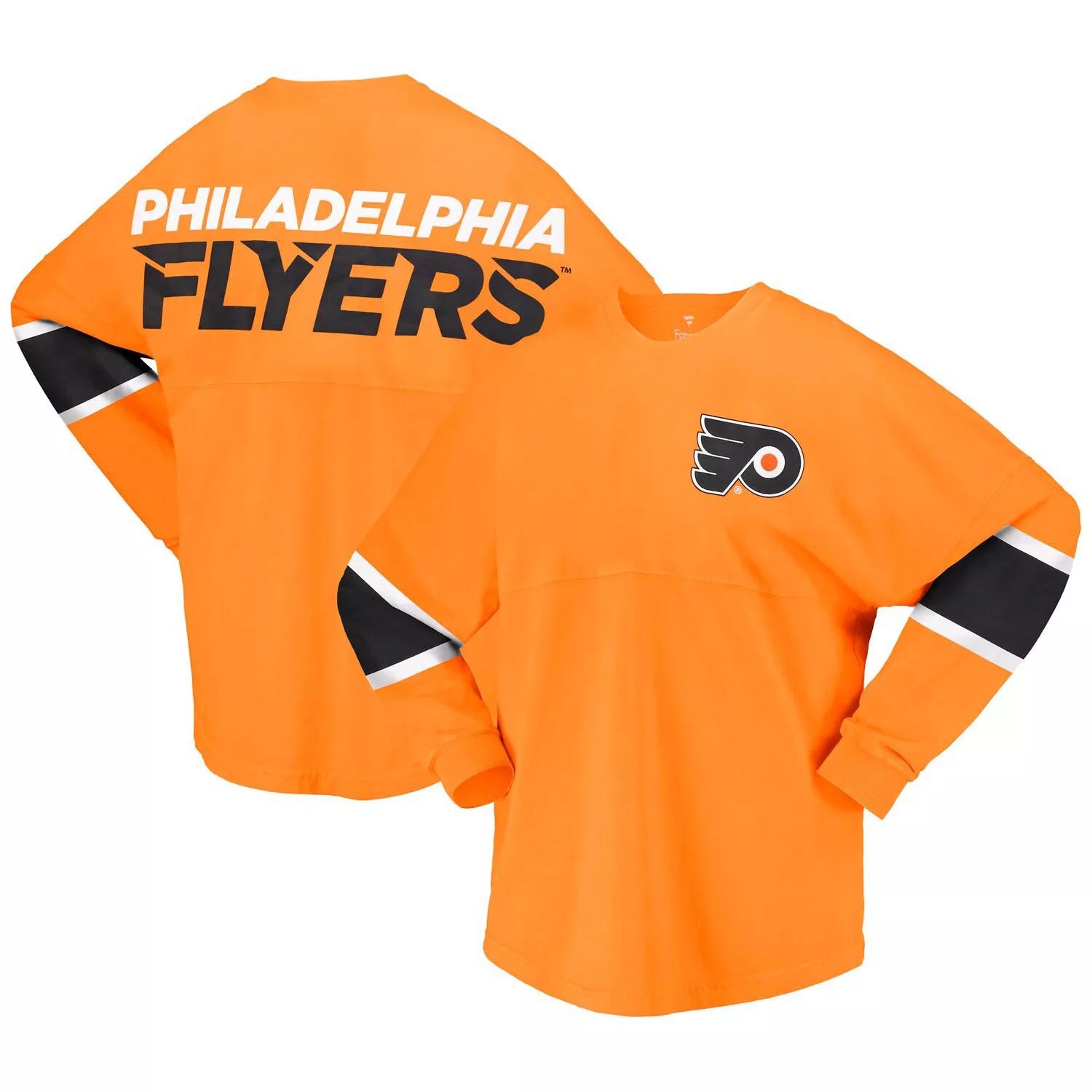 Оранжевая женская футболка из джерси с длинным рукавом Fanatics Philadelphia Flyers Fanatics