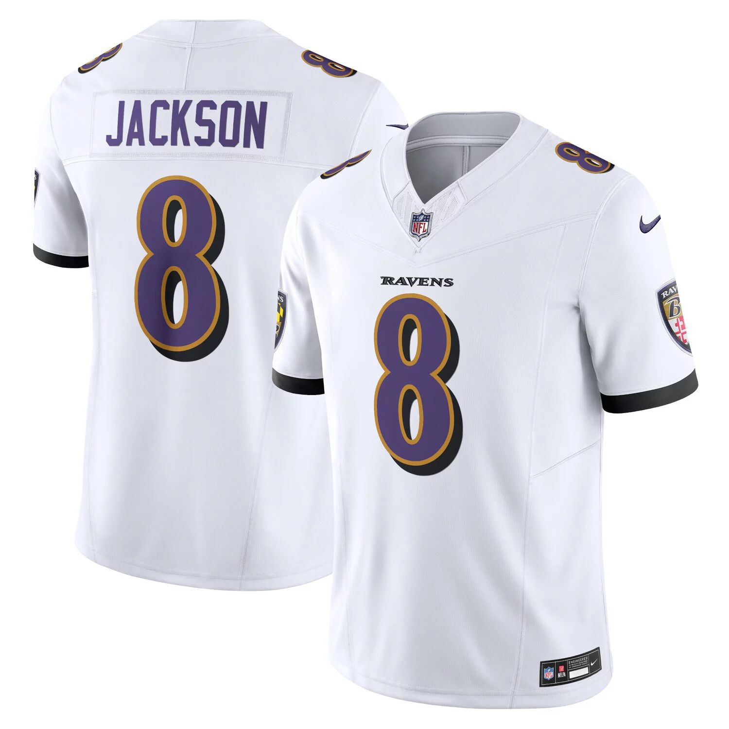 

Мужское белое джерси Lamar Jackson Baltimore Ravens Vapor FUSE Limited Nike