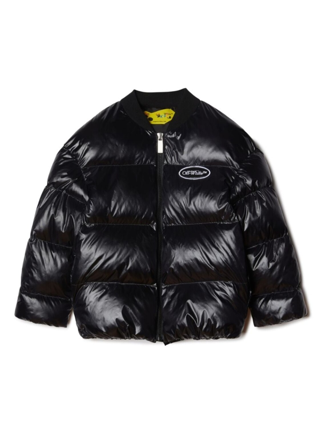 

Off-White Kids стеганый бомбер с логотипом Arrows, черный
