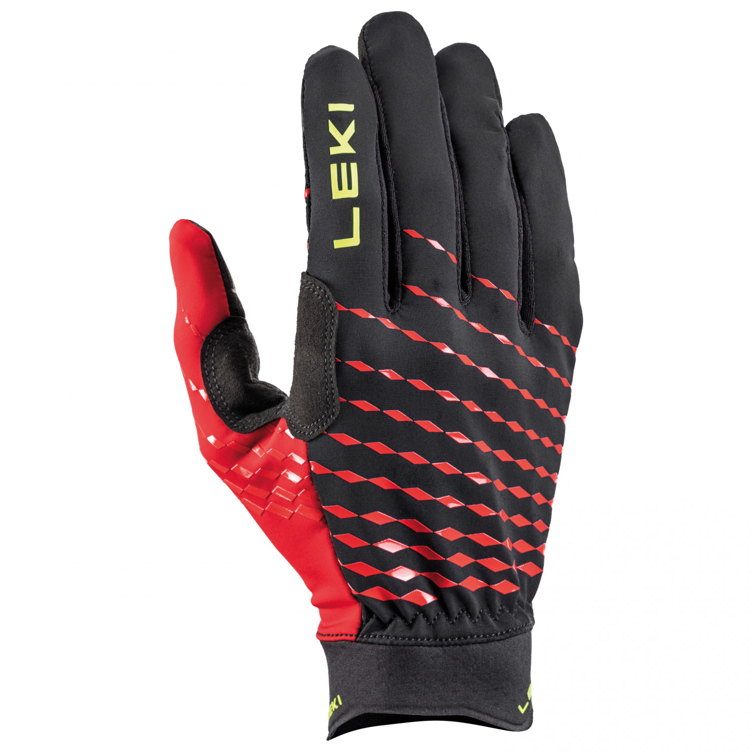 Перчатки Leki Ultra Trail Breeze, цвет Black/Red/Neon Yellow
