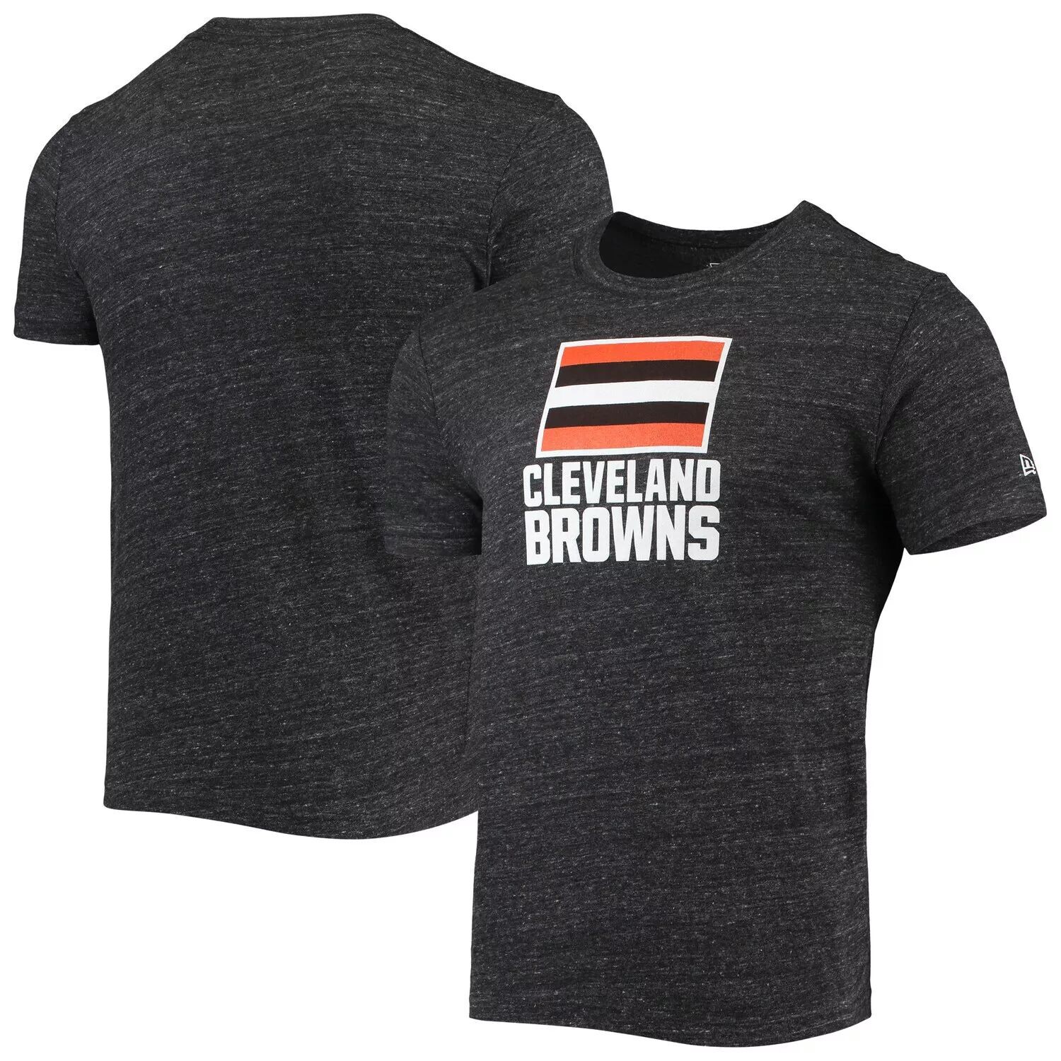 

Мужская черная футболка с логотипом Cleveland Browns Alternative Tri-Blend New Era, Черный