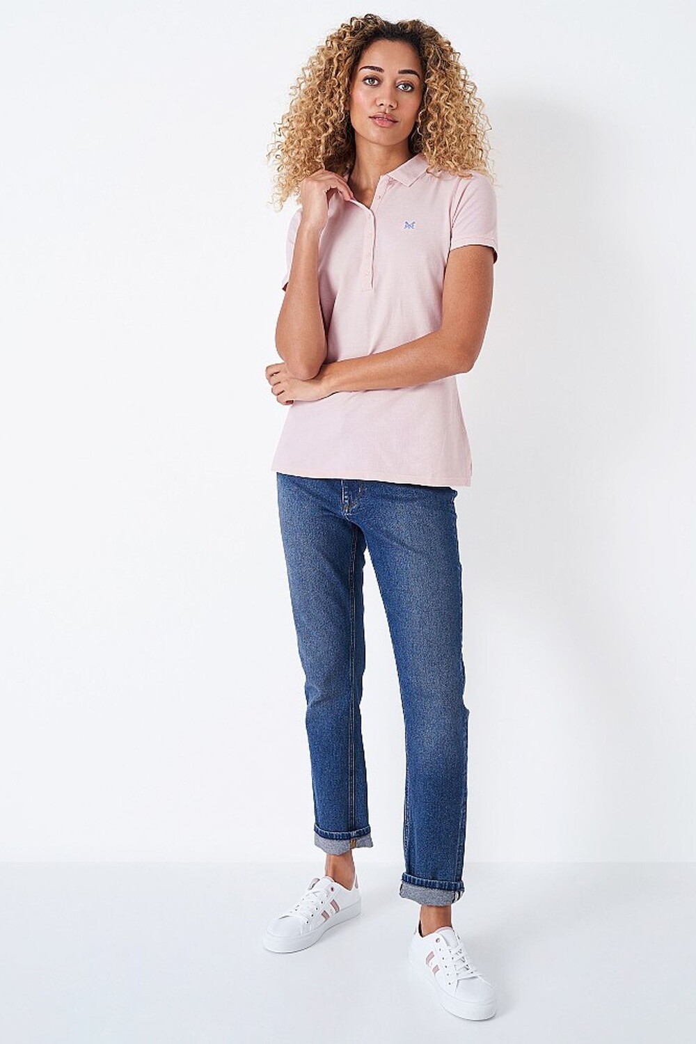 

Хлопок Розовая хлопковая блузка Классический трикотаж Crew Clothing Company, розовый